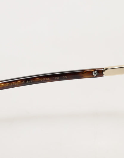Dolce & Gabbana DG2125 Silver Frame Aviator Shades Eyewear Sunglasses