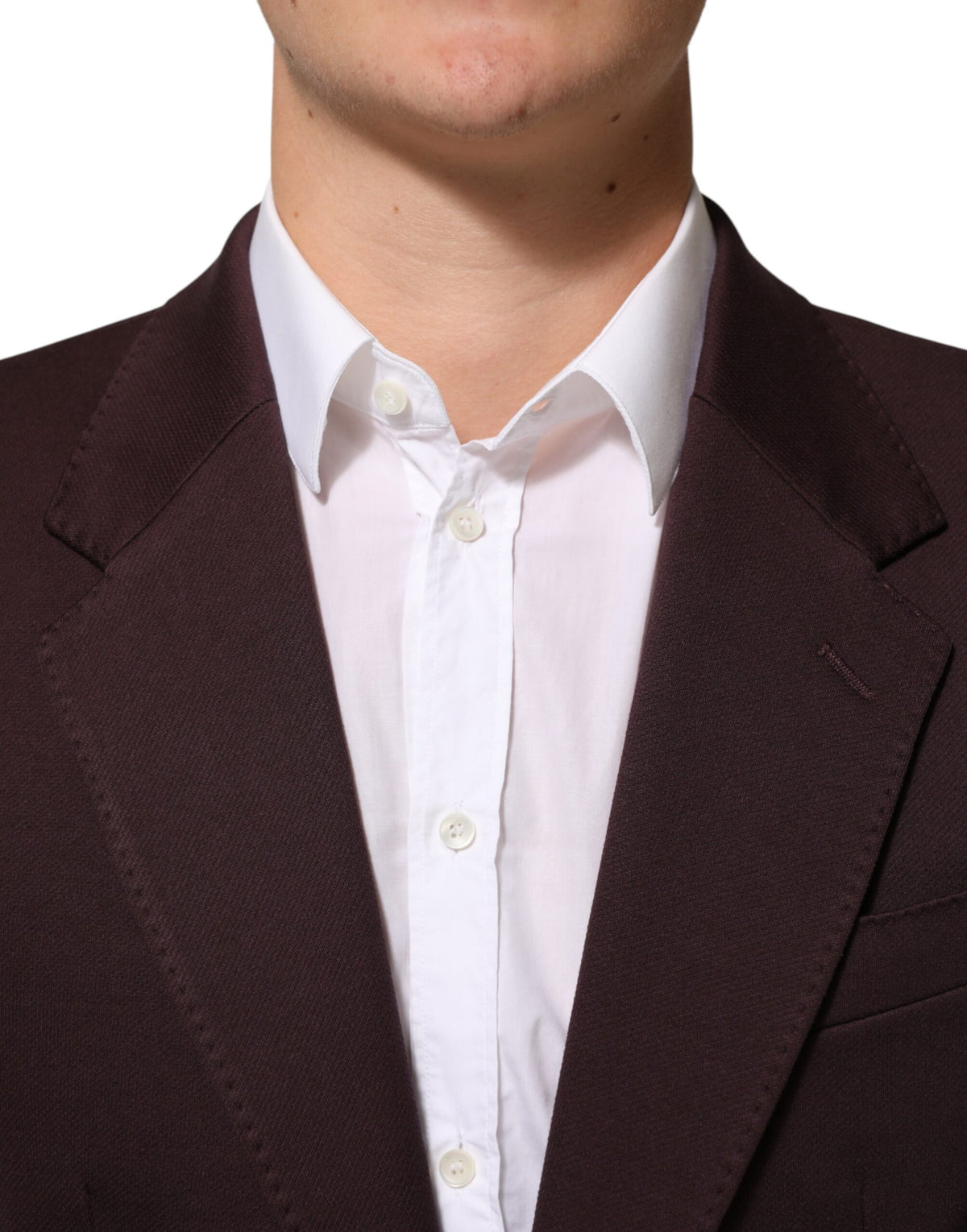 Dolce & Gabbana Men's Stretch Poly Cotton Blazer - Maroon