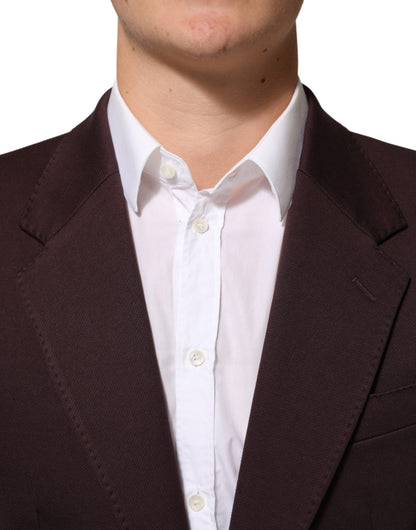 Dolce & Gabbana Men's Stretch Poly Cotton Blazer - Maroon