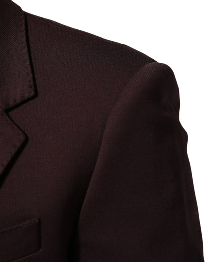 Dolce & Gabbana Men's Stretch Poly Cotton Blazer - Maroon