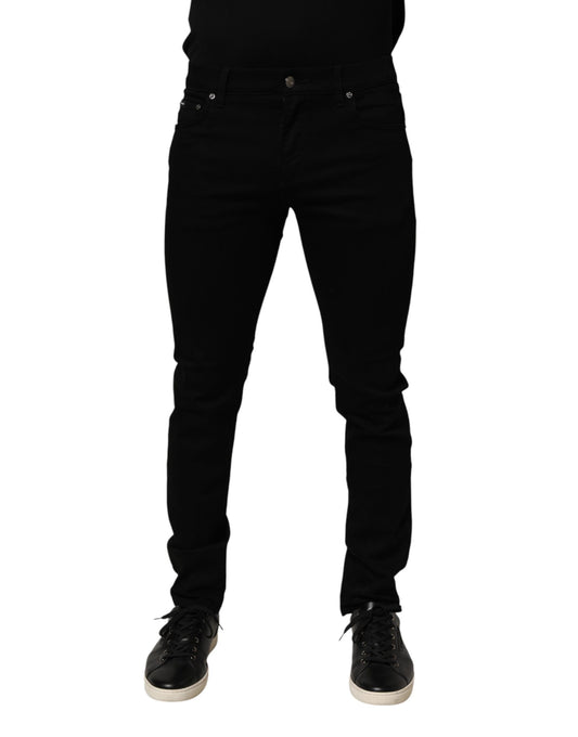 Dolce & Gabbana Men's Slim Stretch Denim Cotton Jeans - Black