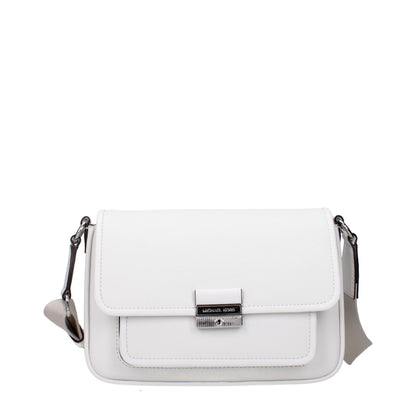 Crossbody Handbag by Michael Kors for women in leather white features a transformative sophistication silhouette, showcasing a secure , ample , and versatile crossbody-strap & adjustable-strap for a transformative sophistication look.