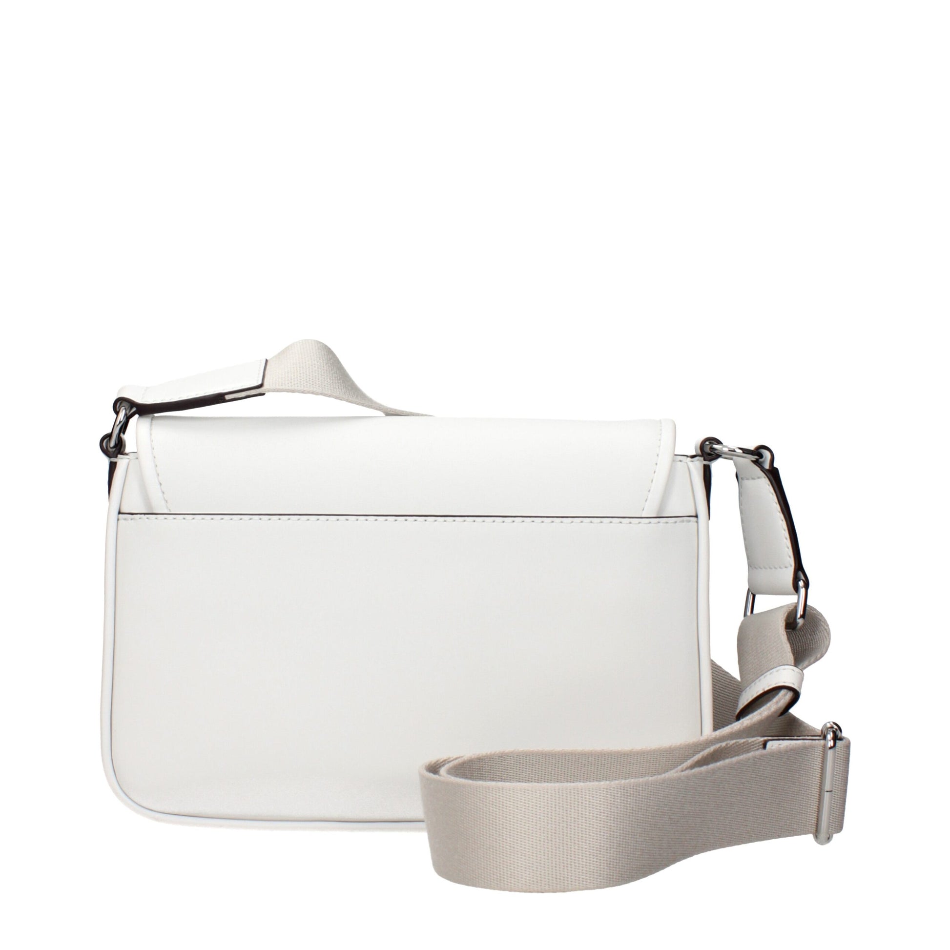 Crossbody Handbag by Michael Kors for women in leather white features a multifaceted silhouette, showcasing a secure and multifaceted with versatile crossbody-strap & adjustable-strap for multifaceted style.