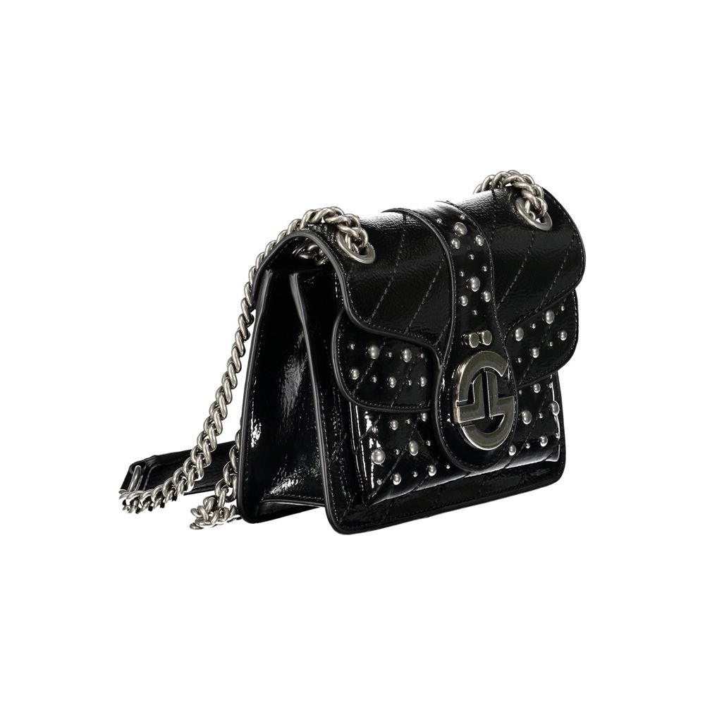 Shoulder Handbag by Gaelle Paris for women in polyethylene black features an refined silhouette, showcasing a secure snap & zipper, ample built-in-compartments & internal-pockets, and versatile shoulder-strap for a sophisticated refined aesthetic.