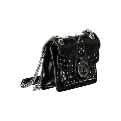 Shoulder Handbag by Gaelle Paris for women in polyethylene black features an refined silhouette, showcasing a secure snap & zipper, ample built-in-compartments & internal-pockets, and versatile shoulder-strap for a sophisticated refined aesthetic.