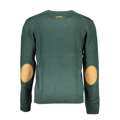 Sweatshirt by Gianmarco Venturi for men in cotton green features an magnificent silhouette, showcasing a sophisticated crew neckline and detail for a truly magnificent finish.