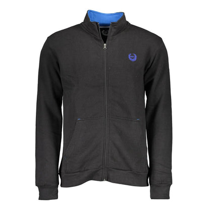 Sweatshirt by Gianmarco Venturi for men in cotton black features an provocated silhouette, detailed with a provocated and a refined for a sophisticated aesthetic.
