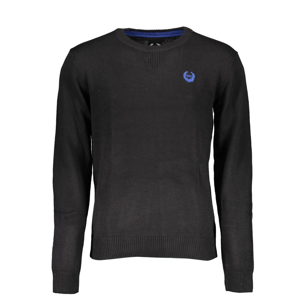 Sweatshirt by Gianmarco Venturi for men in cotton black presents a smart casual silhouette, featuring a smart casual crew neckline and for a sophisticated look.