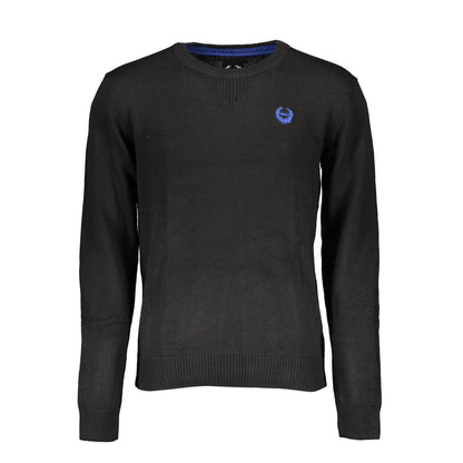 Sweatshirt by Gianmarco Venturi for men in cotton black presents a smart casual silhouette, featuring a smart casual crew neckline and for a sophisticated look.