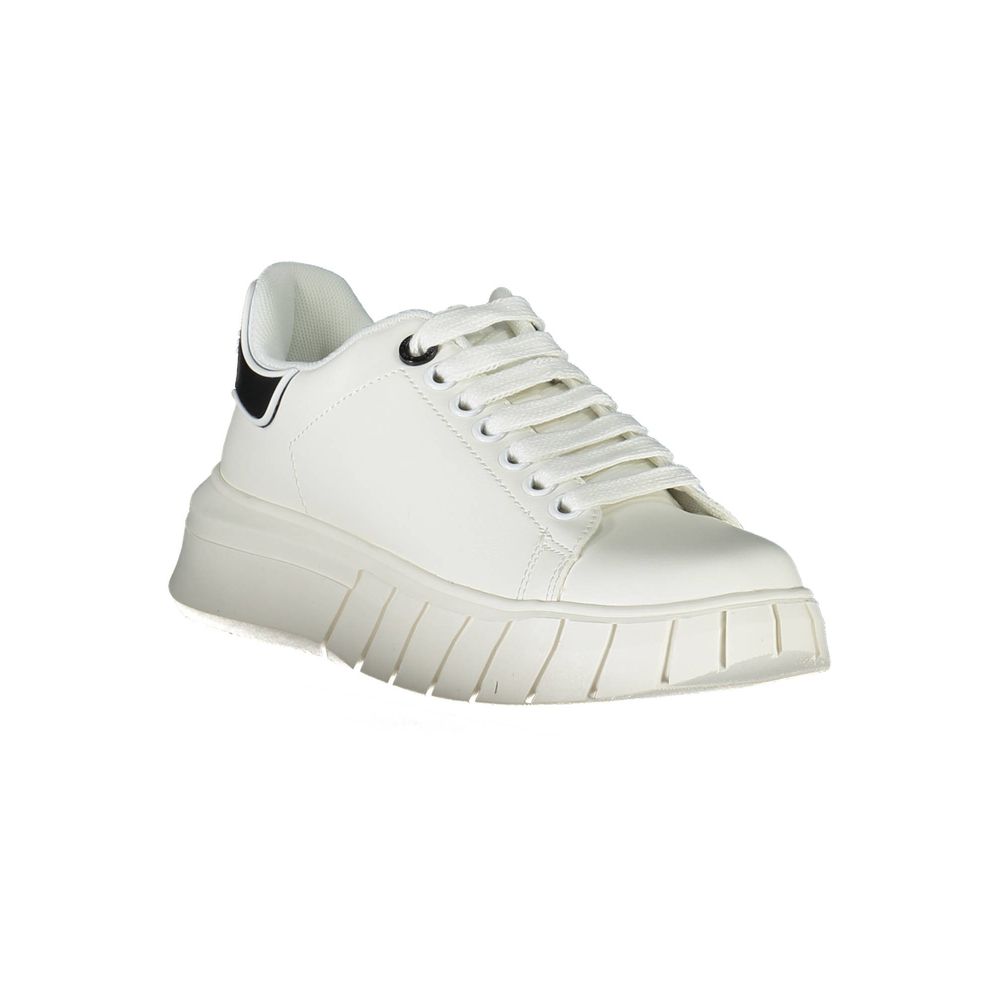 Sneakers by Gaelle Paris for women in polyester white presents a sumptuous silhouette, artfully capturing the essence of the Women's Athletic Polyester Sneakers with its sumptuous athletic style design.