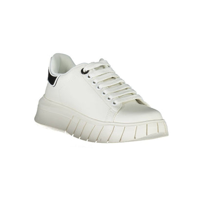 Sneakers by Gaelle Paris for women in polyester white presents a sumptuous silhouette, artfully capturing the essence of the Women's Athletic Polyester Sneakers with its sumptuous athletic style design.