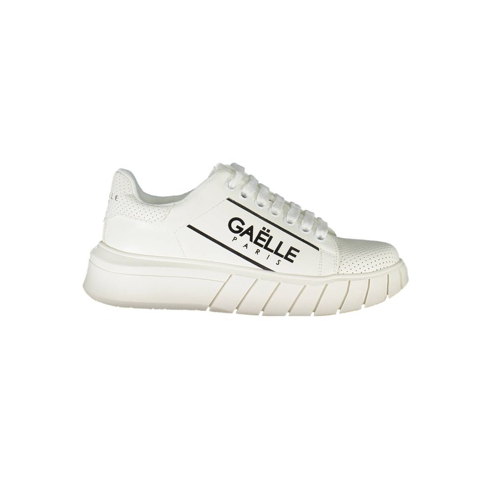 Sneakers by Gaelle Paris for women in polyester & polyurethane black & white features an sumptuous design from the Women's Athletic Polyester & Polyurethane Sneakers collection, highlighting a sumptuous athletic style for a premium, high-fashion look.
