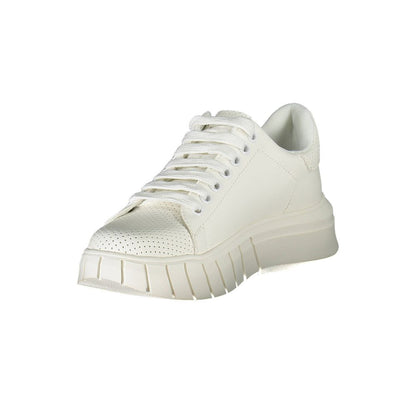Sneakers by Gaelle Paris for women in polyester & polyurethane black & white features an sumptuous design from the Women's Athletic Polyester & Polyurethane Sneakers collection, highlighting a sumptuous athletic style for a premium, high-fashion look.