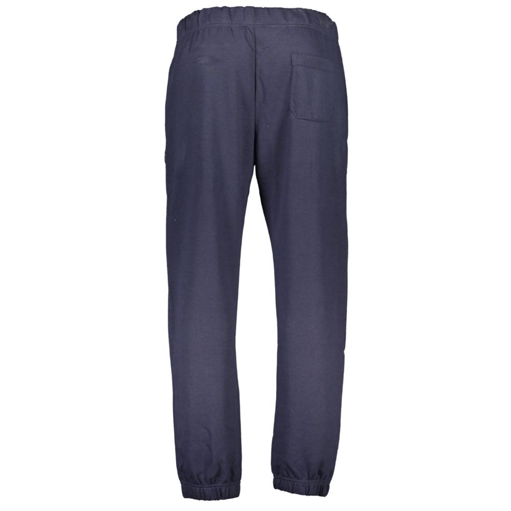 Pants by Gianmarco Venturi for men in cotton blue showcases a unrivaled comfort silhouette, featuring a cut and long with a for a unrivaled comfort and refined aesthetic.