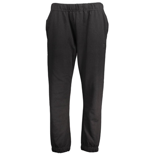 Pants by Gianmarco Venturi for men in cotton black features an understated silhouette, showcasing a sophisticated and long with a refined for an understated, polished aesthetic.