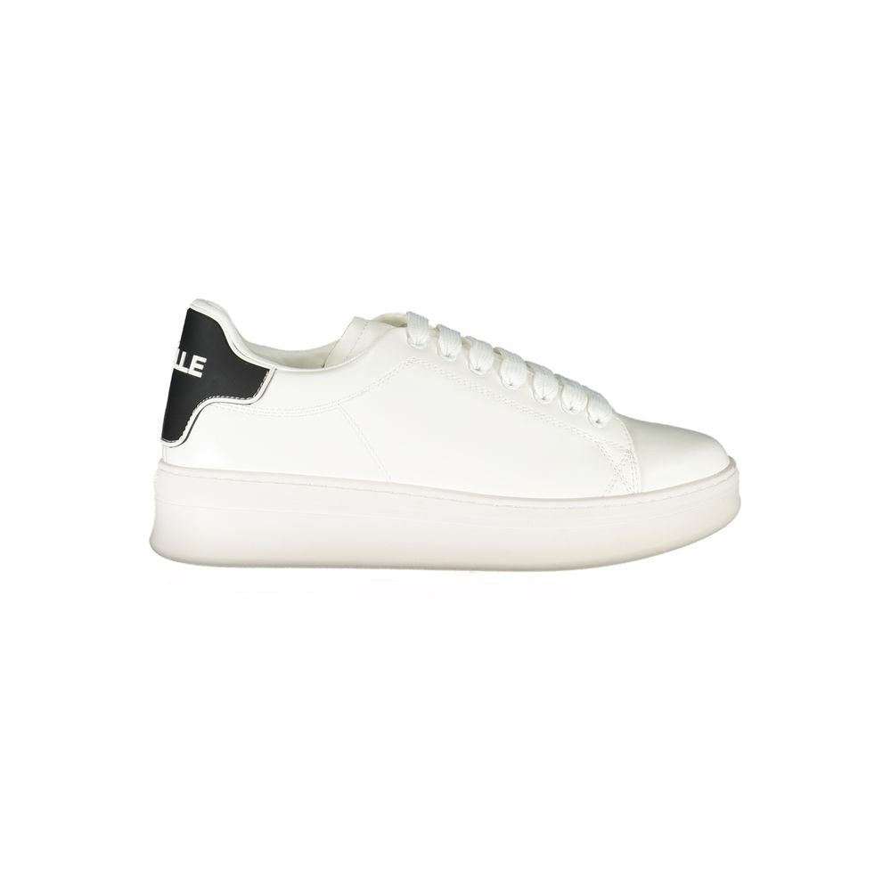 Sneakers by Gaelle Paris for men in polyester & polyurethane white features an sumptuous silhouette, showcasing the premium Men's Athletic Polyester & Polyurethane Sneakers in a sumptuous athletic style that offers a sumptuous finish for refined style.