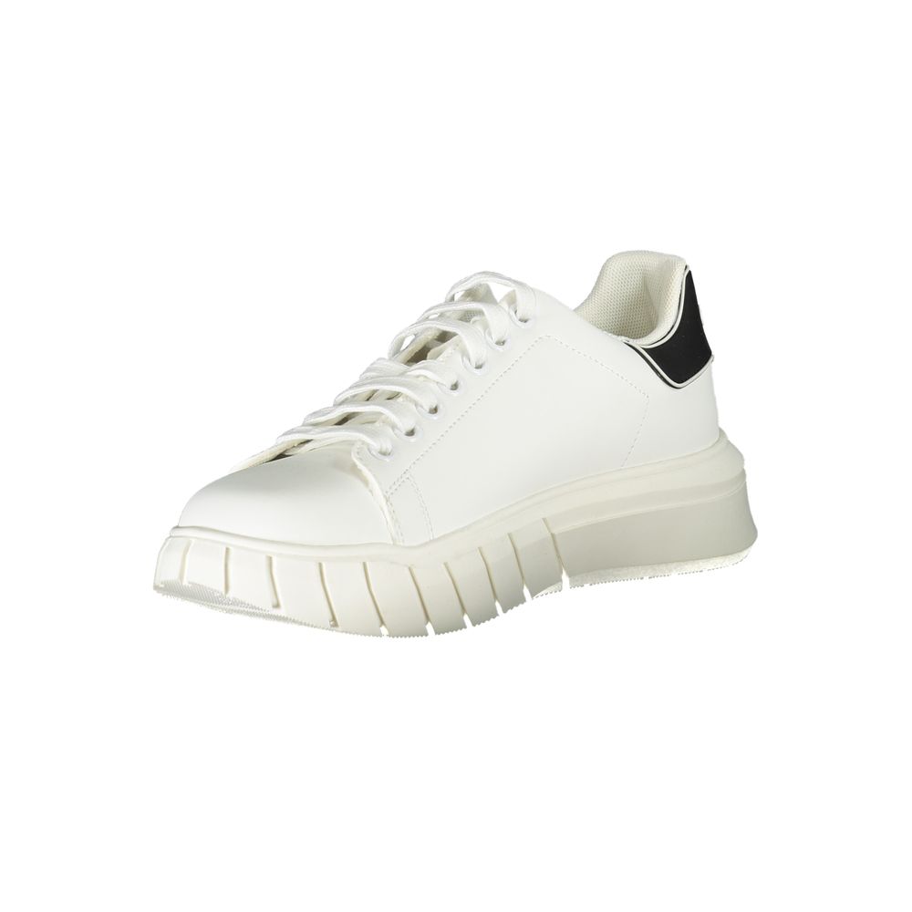 Sneakers by Gaelle Paris for men in polyurethane white features an sumptuous silhouette, showcasing the premium Men's Athletic Polyurethane Sneakers in a sumptuous athletic style that offers a sumptuous finish for refined style.