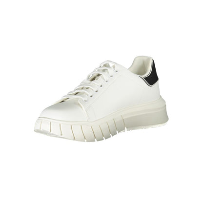 Sneakers by Gaelle Paris for men in polyurethane white features an sumptuous silhouette, showcasing the premium Men's Athletic Polyurethane Sneakers in a sumptuous athletic style that offers a sumptuous finish for refined style.