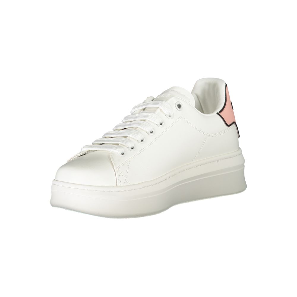 Sneakers by Gaelle Paris for women in polyethylene pink presents a sumptuous silhouette, artfully capturing the essence of the Women's Athletic Polyethylene Sneakers with its sumptuous athletic style design.