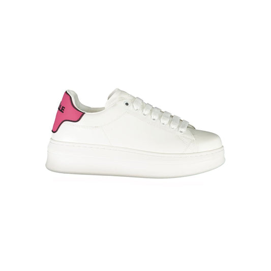 Sneakers by Gaelle Paris for women in polyethylene pink presents a sumptuous silhouette as Women's Athletic Polyethylene Sneakers, expertly defined by a sumptuous athletic style for a sumptuous, high-fashion look.