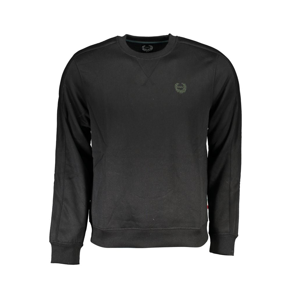 Sweatshirt by Gianmarco Venturi for men in cotton black features an enviable silhouette, showcasing a premium and refined crew neckline for a truly enviable finish.