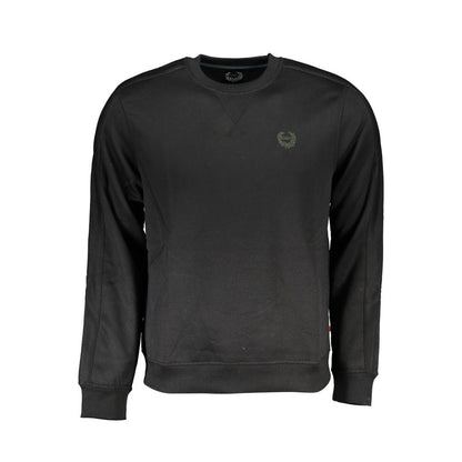 Sweatshirt by Gianmarco Venturi for men in cotton black features an enviable silhouette, showcasing a premium and refined crew neckline for a truly enviable finish.