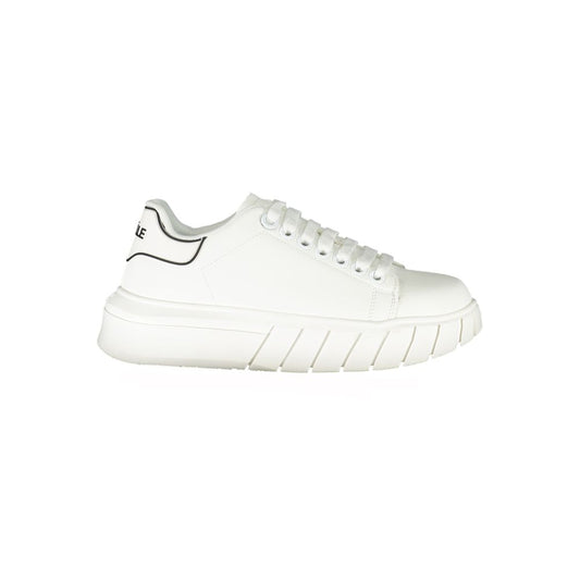 Sneakers by Gaelle Paris for women in polyurethane white presents a sumptuous silhouette as Women's Athletic Polyurethane Sneakers, expertly defined by a sumptuous athletic style for a sumptuous, high-fashion look.