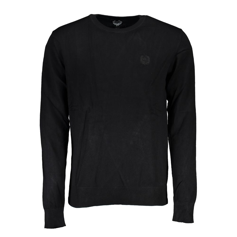 Sweatshirt by Gianmarco Venturi for men in viscose black features an enviable silhouette, showcasing a premium and refined crew neckline for a truly enviable finish.