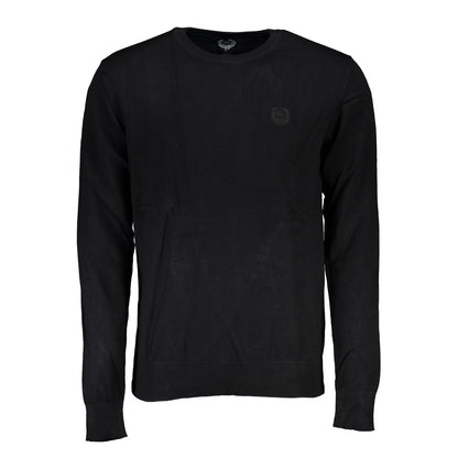 Sweatshirt by Gianmarco Venturi for men in viscose black features an enviable silhouette, showcasing a premium and refined crew neckline for a truly enviable finish.