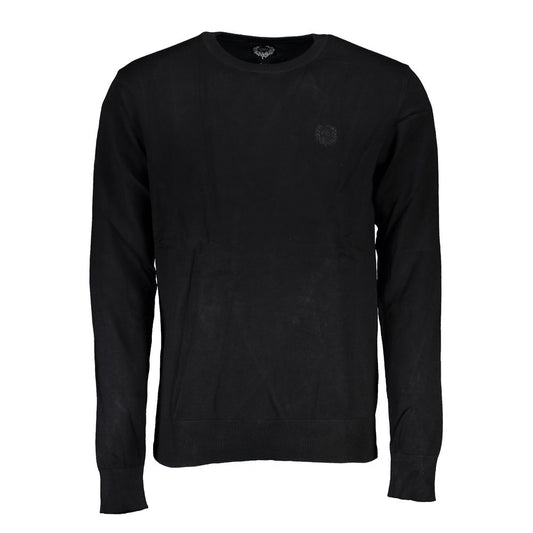 Sweatshirt by Gianmarco Venturi for men in viscose black features an enviable silhouette, showcasing a premium and refined crew neckline for a truly enviable finish.