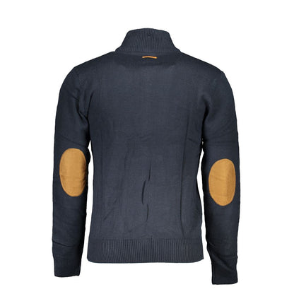 Cardigan by Gianmarco Venturi for men in cotton blue features an crisp silhouette, showcasing a sophisticated and detail for a truly crisp finish.