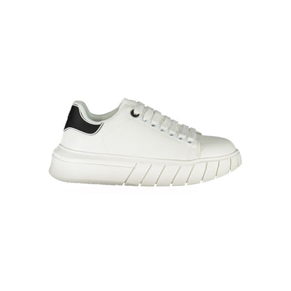 Sneakers by Gaelle Paris for women in polyester white features an opulent silhouette from the Women's Athletic Polyester Sneakers collection, showcasing a signature athletic style with an opulent finish.