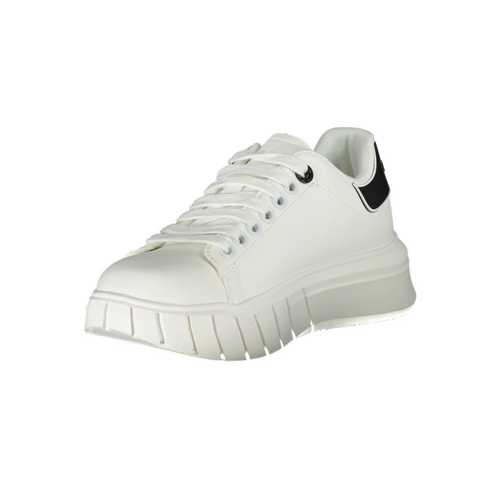 Sneakers by Gaelle Paris for women in polyester white presents a sumptuous silhouette as Women's Athletic Polyester Sneakers, expertly defined by a sumptuous athletic style for a sumptuous, high-fashion look.