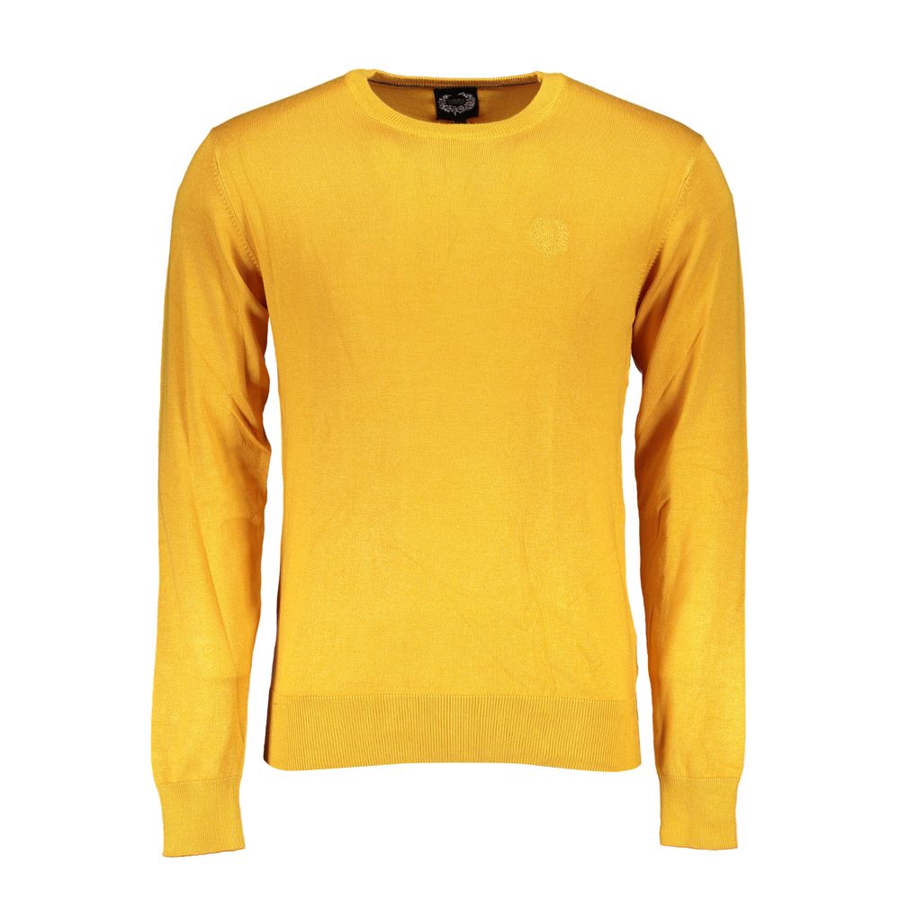 Sweatshirt by Gianmarco Venturi for men in viscose yellow features an magnificent silhouette, showcasing a sophisticated crew neckline and detail for a truly magnificent finish.