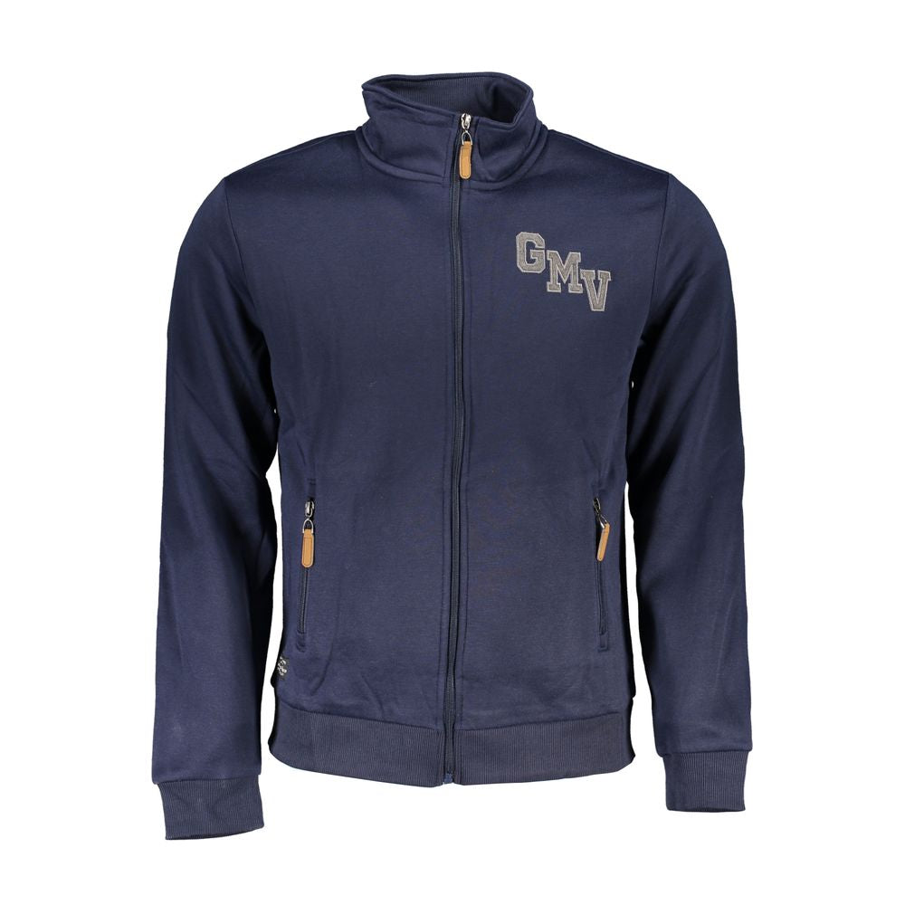 Sweatshirt by Gianmarco Venturi for men in cotton blue features an exquisite silhouette, showcasing long-sleeve and details for a exquisite look.