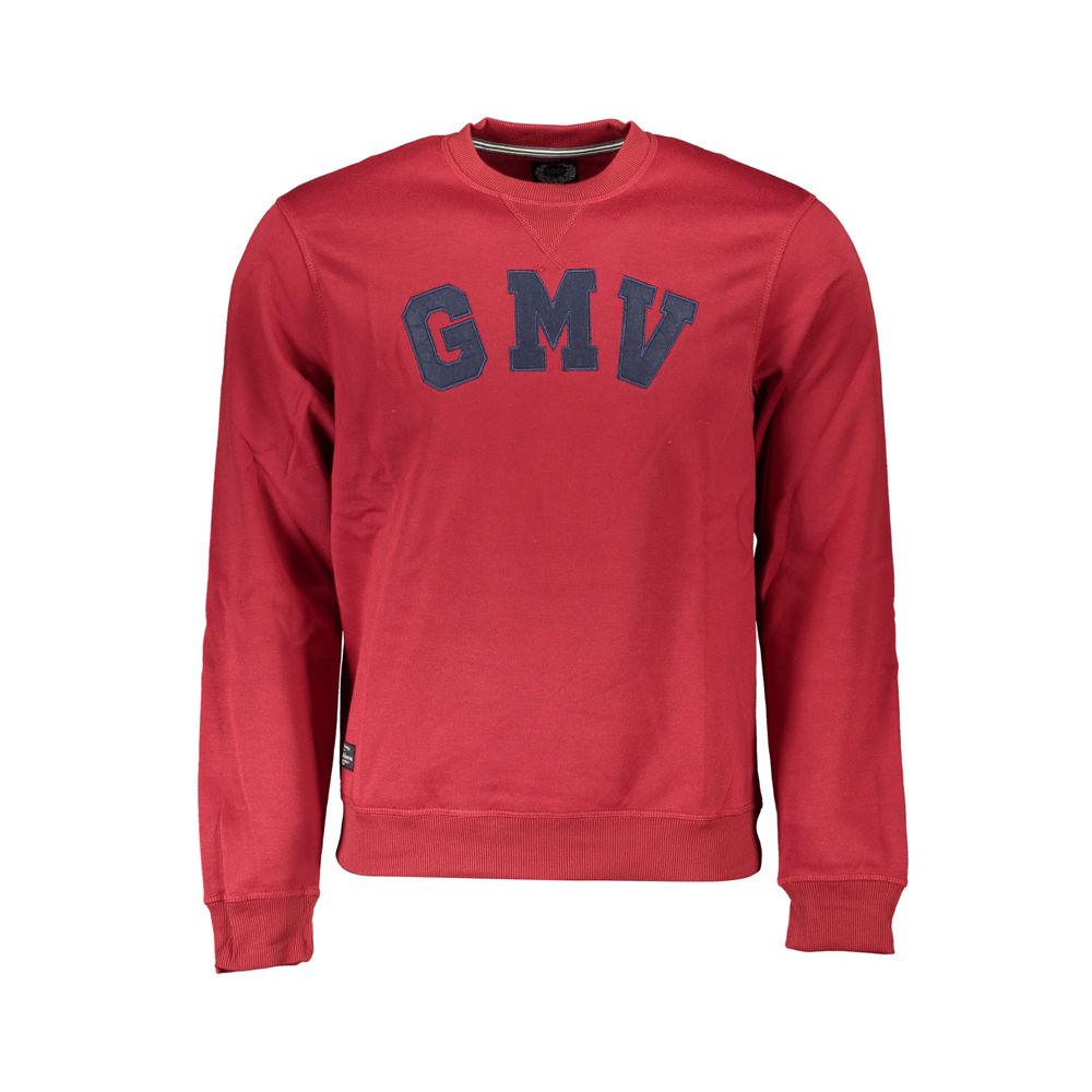 Sweatshirt by Gianmarco Venturi for men in cotton red features an provocated silhouette, detailed with a provocated long-sleeve and a refined crew neckline for a sophisticated aesthetic.