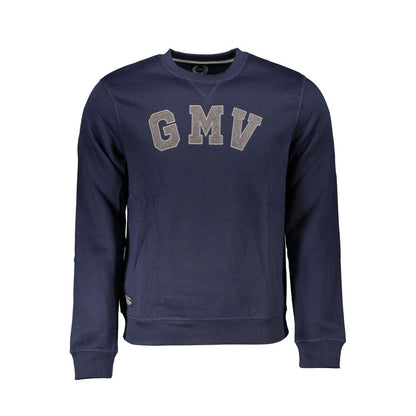 Sweatshirt by Gianmarco Venturi for men in cotton blue showcases a slouchy chic silhouette, artfully detailed with a slouchy chic crew neckline and long-sleeve for a slouchy chic finish.