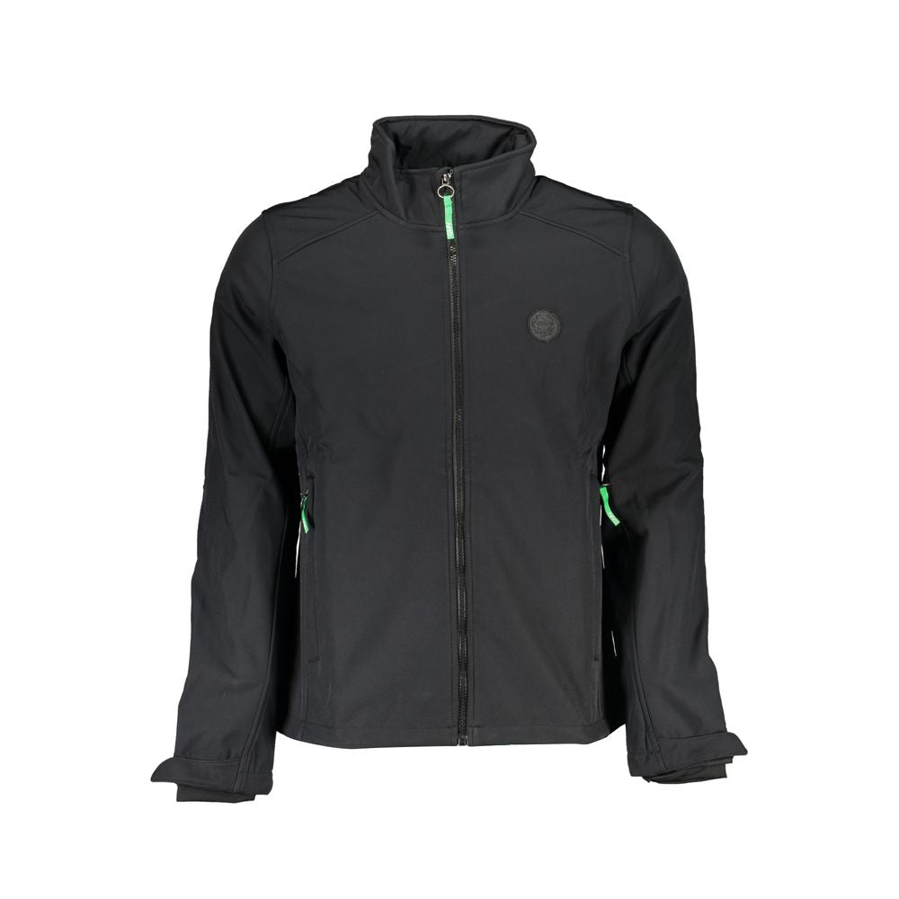 Windbreaker Jacket by Gianmarco Venturi for men in polyester black features an magnificent silhouette, showcasing the sophisticated and functional pockets & windproof for a premium, magnificent look.