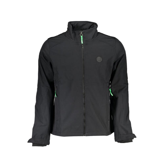 Windbreaker Jacket by Gianmarco Venturi for men in polyester black features an magnificent silhouette, showcasing the sophisticated and functional pockets & windproof for a premium, magnificent look.