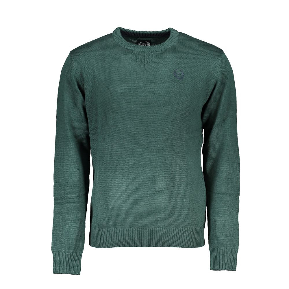 Sweatshirt by Gianmarco Venturi for men in cotton green features an magnificent silhouette, showcasing a sophisticated crew neckline and detail for a truly magnificent finish.