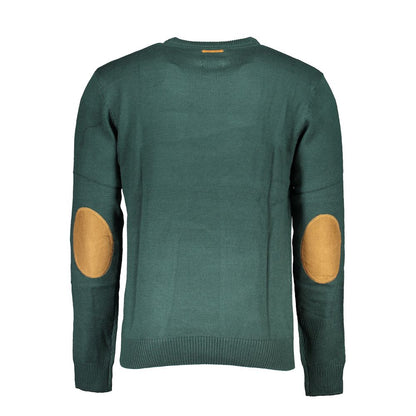 Sweatshirt by Gianmarco Venturi for men in cotton green features an exquisite silhouette, showcasing and crew neckline details for a exquisite look.
