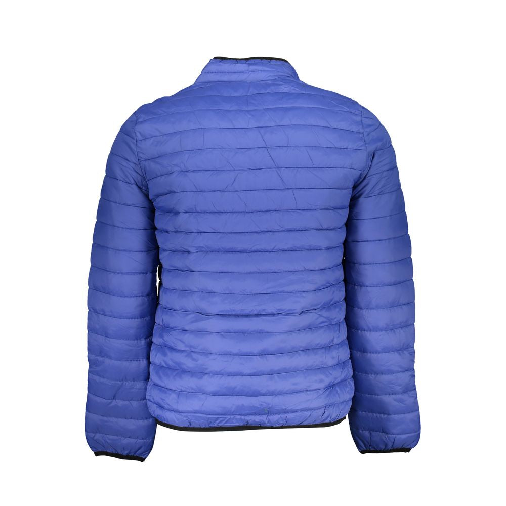 Windbreaker Jacket by Gianmarco Venturi for men in polyamide blue features an enduring silhouette, showcasing technical pockets & windproof and a sophisticated for a truly enduring aesthetic.