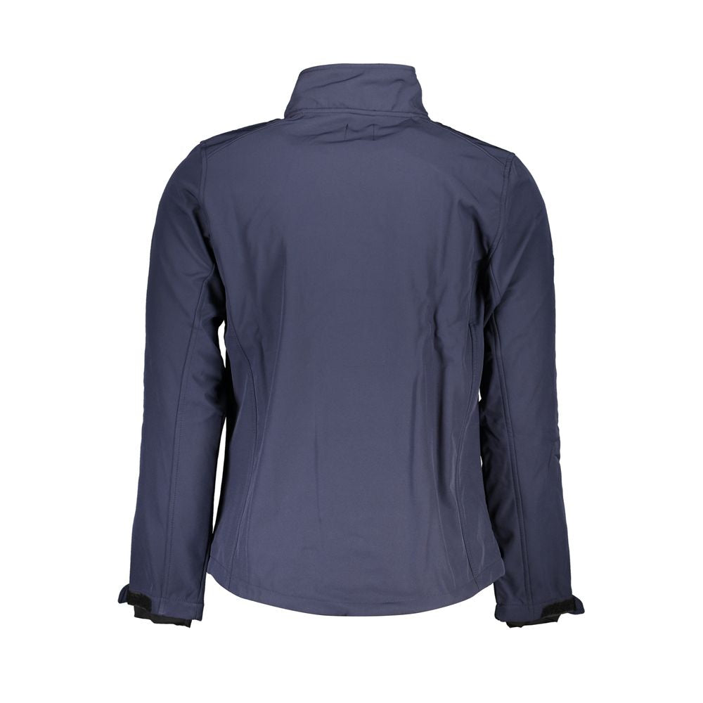Windbreaker Jacket by Gianmarco Venturi for men in polyester blue features an magnificent silhouette, showcasing the sophisticated and functional pockets & windproof for a premium, magnificent look.