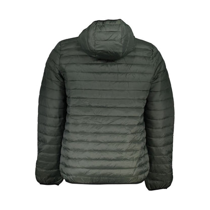 Hooded Overcoat by Gianmarco Venturi for men in polyamide green features an satoral silhouette, showcasing a sophisticated and satoral pockets & hooded for a premium, timeless look.