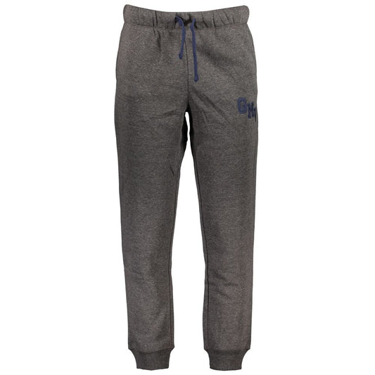 Trousers by Gianmarco Venturi for men in cotton gray features a sculptural silhouette, showcasing a sculptural athletic and long with a sophisticated for a sculptural finish.