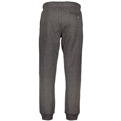 Trousers by Gianmarco Venturi for men in cotton gray features a artisanal silhouette, showcasing a sophisticated athletic with a long and for a artisanal finish.