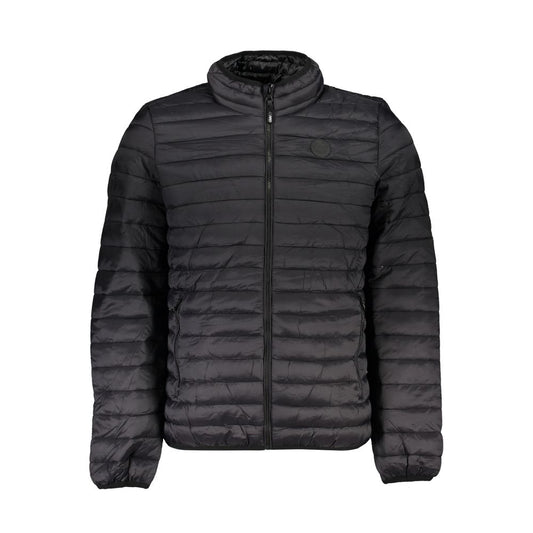 Windbreaker Jacket by Gianmarco Venturi for men in polyamide black features an magnificent silhouette, showcasing the sophisticated and functional pockets & windproof for a premium, magnificent look.