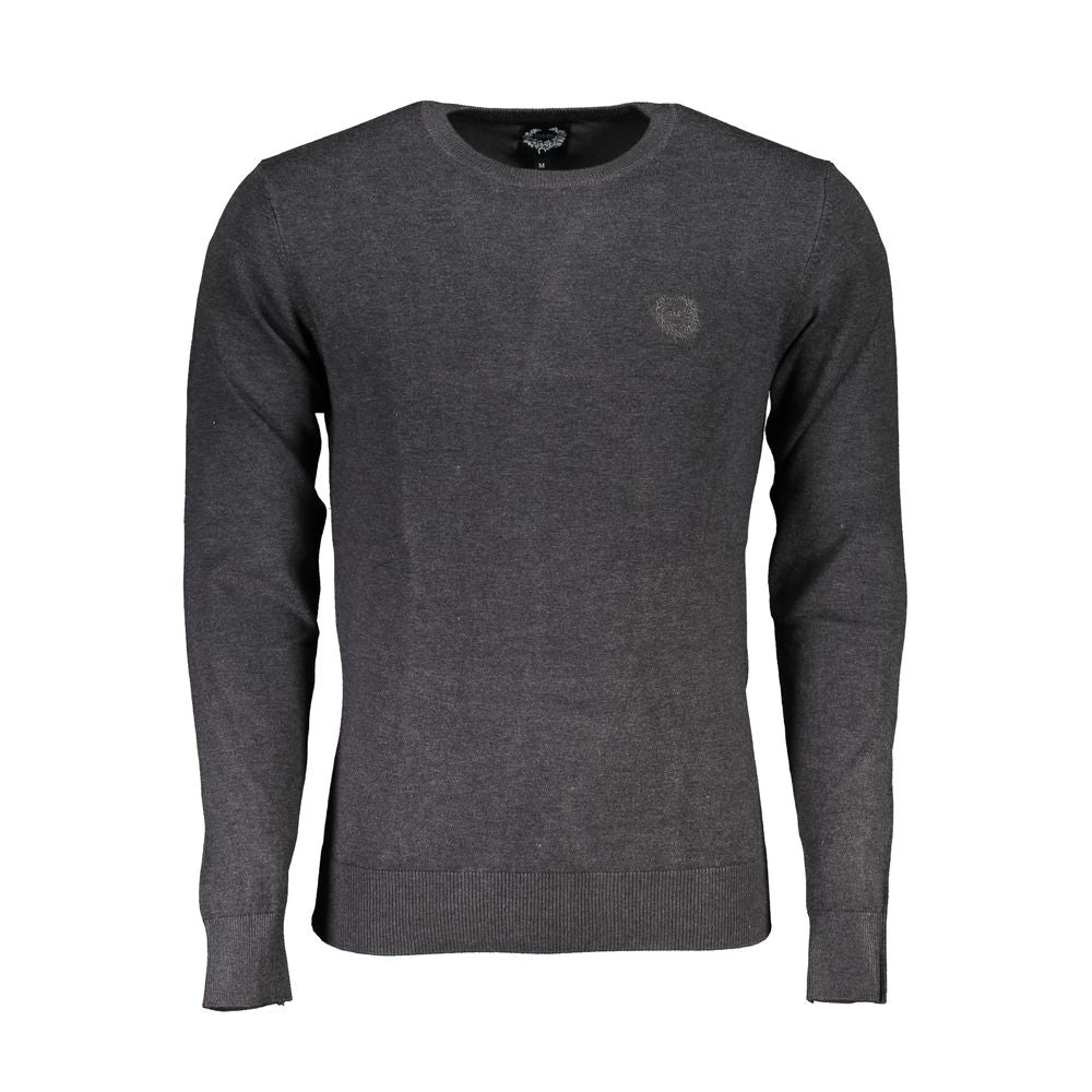 Sweatshirt by Gianmarco Venturi for men in viscose gray features an provocated silhouette, detailed with a provocated and a refined crew neckline for a sophisticated aesthetic.