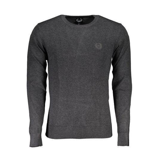 Sweatshirt by Gianmarco Venturi for men in viscose gray features an provocated silhouette, detailed with a provocated and a refined crew neckline for a sophisticated aesthetic.