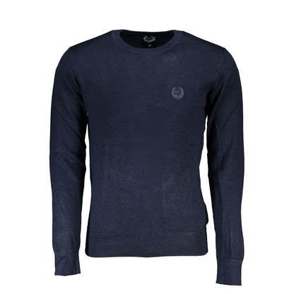 Sweatshirt by Gianmarco Venturi for men in viscose blue showcases a slouchy chic silhouette, artfully detailed with a slouchy chic crew neckline and for a slouchy chic finish.